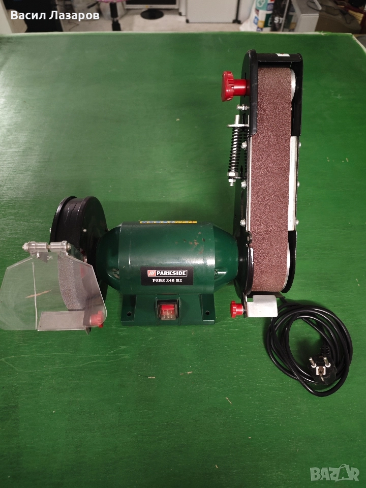 Настолен шмиргел и шлайф с лента PARKSIDE PSBS 240 B2, снимка 1