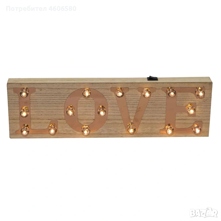 ❤️ Светеща декорация LOVE – LED, снимка 1