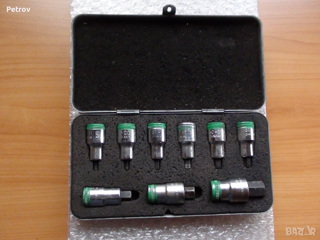 HEYCO No.50-31 - MADE IN GERMANY - 1/2" ПРОФЕСИОНАЛЕН ВИСОКОКАЧЕСТВЕН Комплект- 9 броя Инбуси 5-17mm, снимка 1