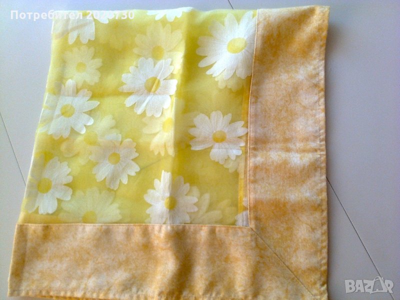 Квадратно каре от воал с размери 87см., снимка 1