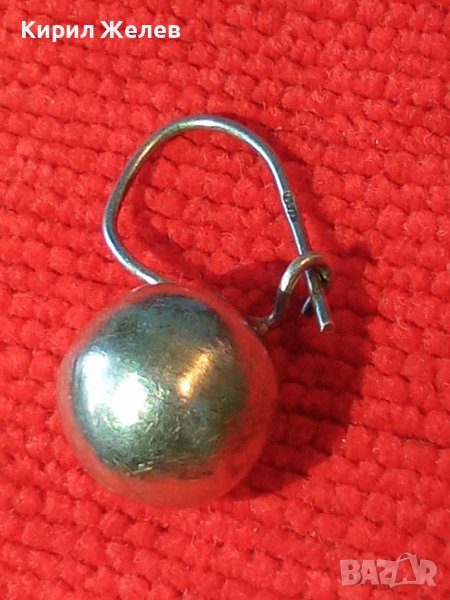 СТАРА СРЕБЪРНА РЕТРО ОБЕЦА СРЕБРО 925 Тип ТОПЧЕ КЪЛБО РЪЧНА МАЙСТОРСКА ИЗРАБОТКА 36481, снимка 1