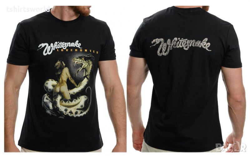 Нова мъжка тениска с дигитален печат на музикалната група WHITESNAKE с гръб, снимка 1