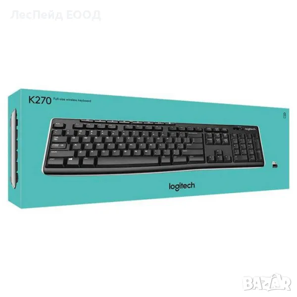 Клавиатура Logitech K270, безжична, черна, USB, снимка 1