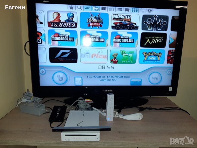 Нинтендо Nintendo Wii комплект цената е за всичко 89 игри на хард диск ...