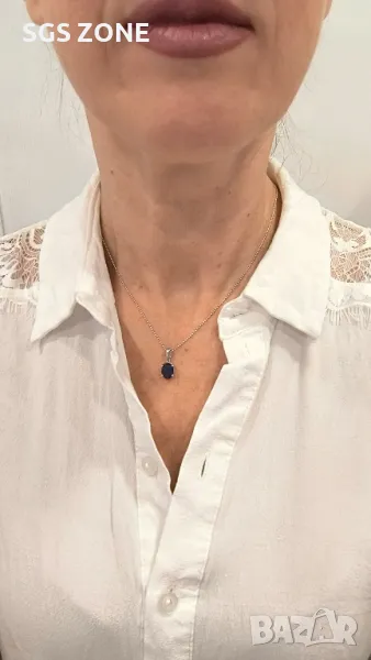 Сребърни Висулки с Рубини, Сапфири , снимка 1