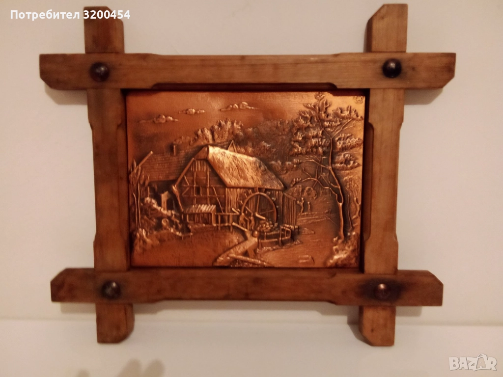 Старинно декоративно стенно пано., снимка 1