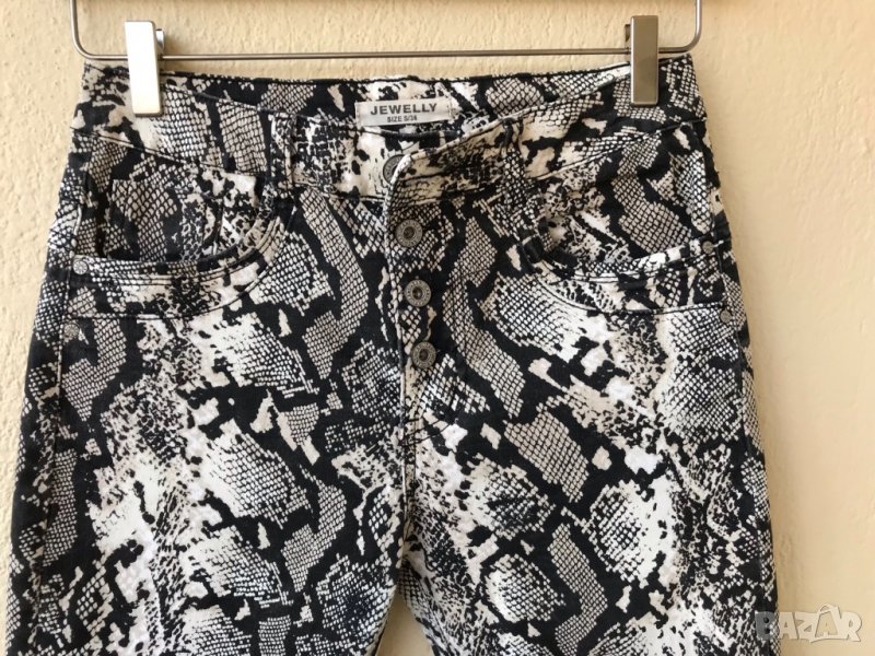 Дънки змийски принт - С|М, снимка 1