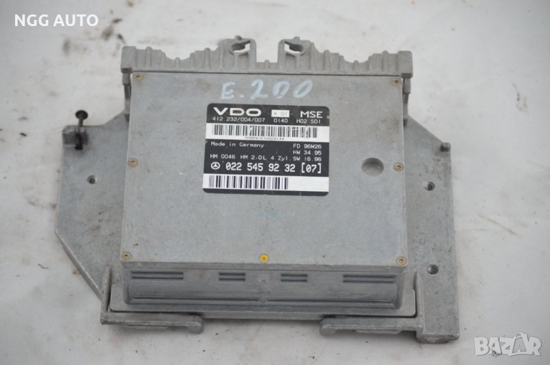 Компютър Двигател Mercedes-Benz, VDO, MSE, 2.0L,, снимка 1