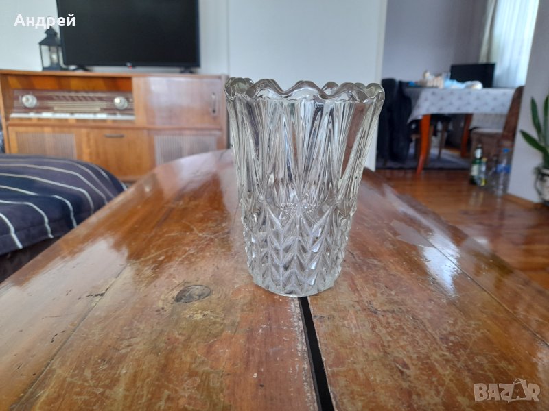 Стара стъклена ваза #11, снимка 1