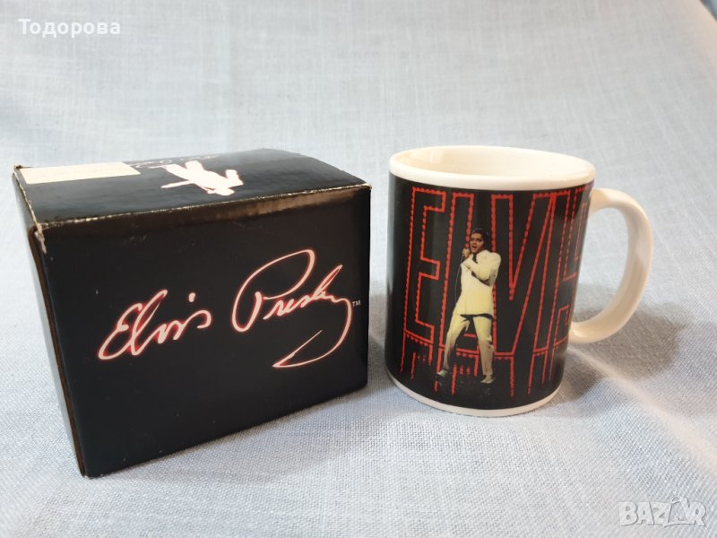 Колекционерска  порцеланова чаша,мъг с Елвис Пресли в оригиналната опаковка, снимка 1