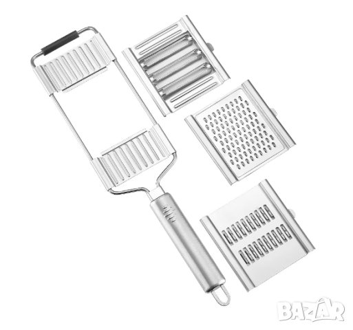 👨‍🍳 Кухненски инструмент за ренде с дръжка и три приставки, снимка 2 - Аксесоари за кухня - 43202865