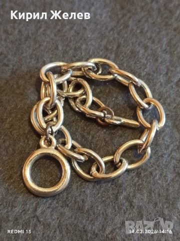 Класическа дамска гривна от неръждаема стомана закопчаване тип тогла 26070, снимка 6 - Гривни - 53475460