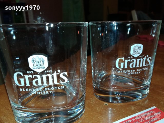 GRANTS 2 ЧАШИ ЗА УИСКИ 2911210949, снимка 3 - Антикварни и старинни предмети - 34961563