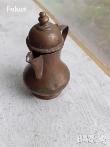Малко медно ибриче кана ибрик бакър съд, снимка 3 - Антикварни и старинни предмети - 53378106
