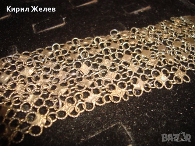 17-18 ВЕК САЧАНЕНА СРЕБЪРНА с ЖИВАЧНА ПОЗЛАТА ВЪЗРОЖДЕНСКА ПЛЕТКА ЕТНО - ГРИВНА РЪЧЕН УНИКАТ 20579, снимка 14 - Антикварни и старинни предмети - 33215737