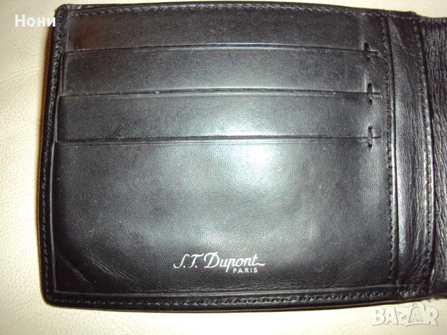 Мъжки портфейл S.T.Dupont от естествена кожа, снимка 6 - Портфейли, портмонета - 48896960
