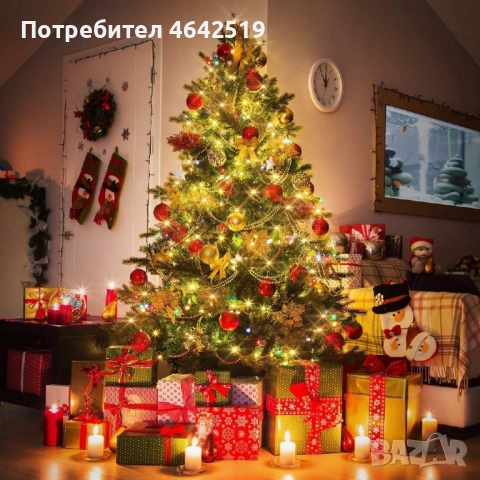 Гирлянд с лед лампички и соларен панел, 10 метра, снимка 3 - Други стоки за дома - 52337475