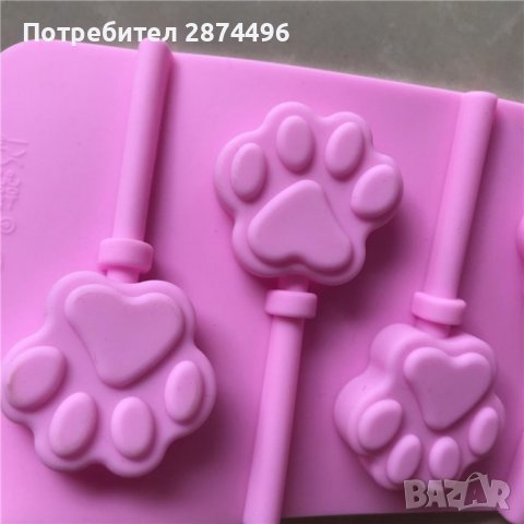 3810 Форма за близалки с лапички, снимка 5 - Форми - 38997707