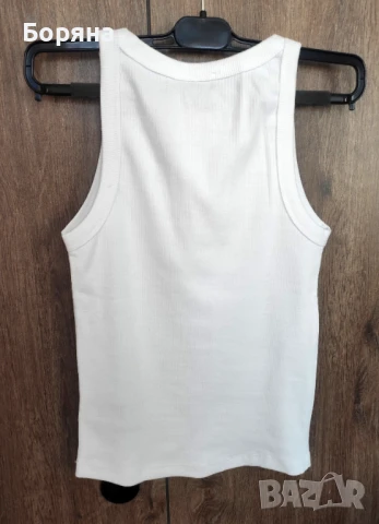 Polo Ralph Lauren нов дамски рипсен бял топ, снимка 5 - Потници - 51285018