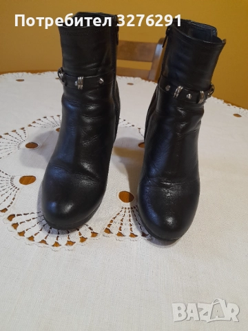 Черни боти естествена кожа р.39 