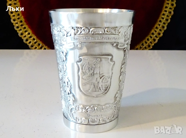 Калаена чаша за вино с Винар,Замък,Рицар. , снимка 8 - Антикварни и старинни предмети - 51937284