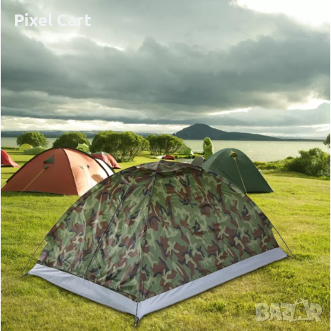 Непромокаема камуфлажна палатка за къмпинг, снимка 2 - Палатки - 44843228