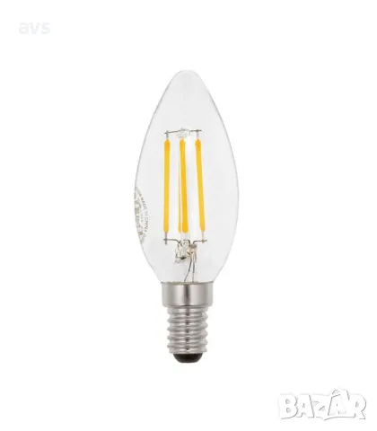 LED крушка 4W C35 2700K филамент VITO E14, снимка 1