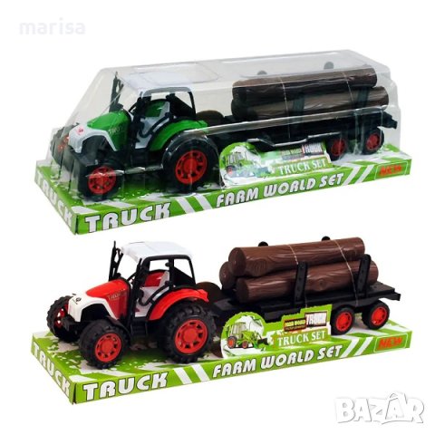 Трактор с ремарке и трупи, блистер Код: 433474-30083, снимка 1