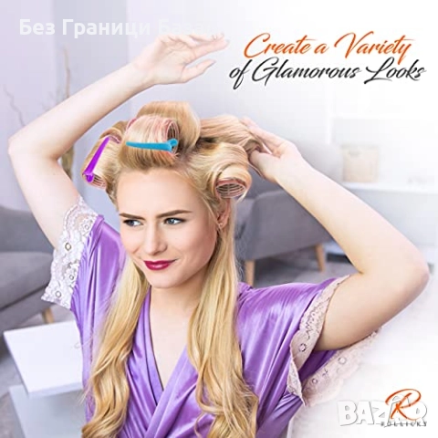 Нов Комплект ролки за къдрене без топлина, 18 части с щипки, 3 размера, снимка 7 - Аксесоари за коса - 52377927