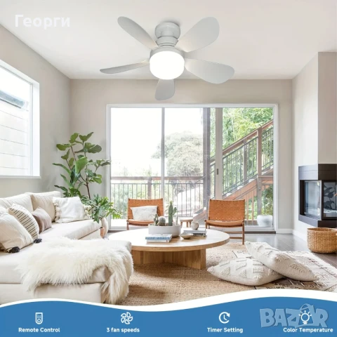 полилей с вентилатор, снимка 7 - Полилеи - 50467305