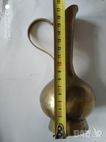 месингова кана, снимка 3 - Антикварни и старинни предмети - 35003576