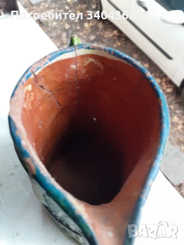 Малка кана троянска керамика подписана, снимка 5 - Антикварни и старинни предмети - 51043698