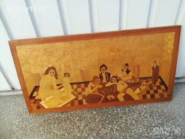 КАРТИНА ДЪРВО-ЕСТЕСТВЕН ФУРНИР 2710240737, снимка 3 - Антикварни и старинни предмети - 47731972