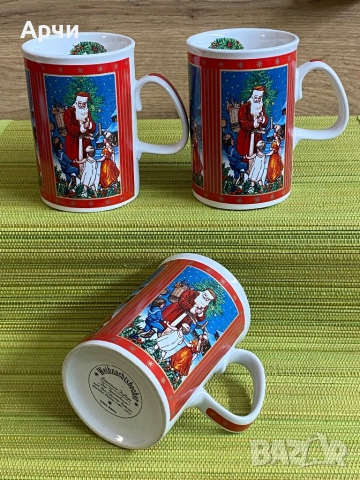 Коледни порцеланови чаши с маркировки, снимка 5 - Чаши - 52506500