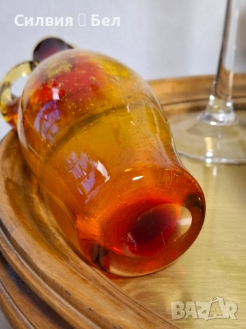 Винтидж стомна Арт стъкло , снимка 11 - Антикварни и старинни предмети - 52061590