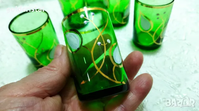стари стъклени чаши чашки , снимка 4 - Антикварни и старинни предмети - 48840715