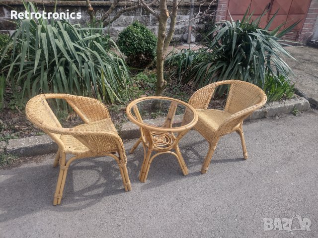 Ратанови  столове и маса, снимка 4 - Градински мебели, декорация  - 40040368