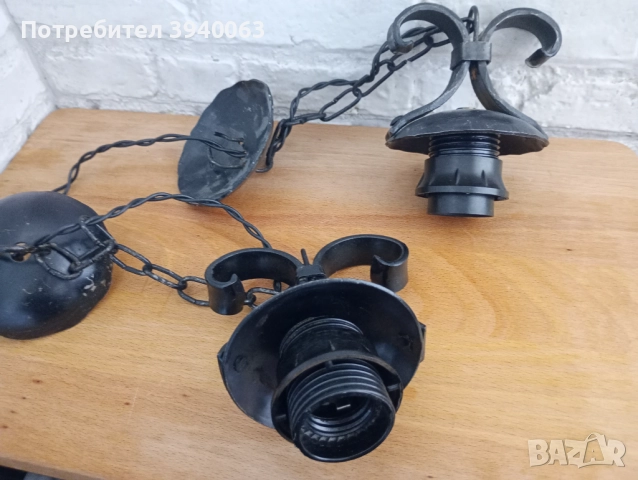 Стари лампи висящи от ковано желязо , снимка 5 - Антикварни и старинни предмети - 52484434