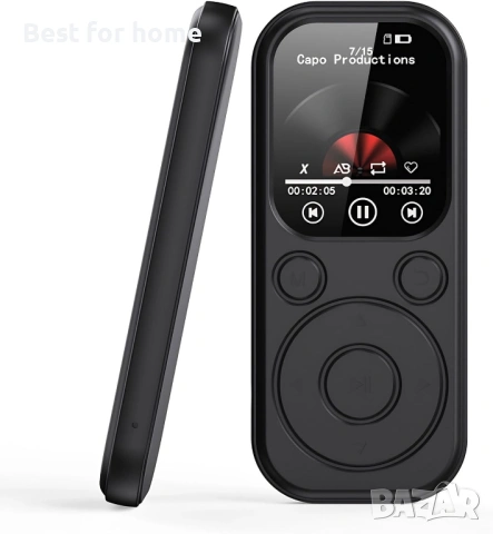 Нов MP3 Плеър (Модел 2025) с Bluetooth 5.4 – 2.01" IPS Екран, HiFi Звук и до 128GB