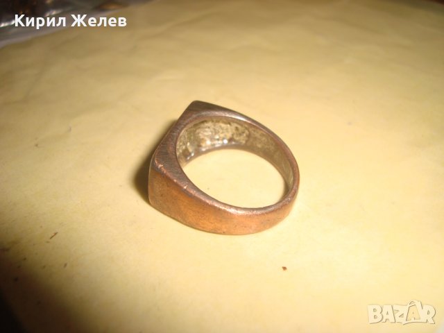 СТАРИНЕН РЯДЪК ПРЪСТЕН МАЙСТОРСКА РЪЧНА ИЗРАБОТКА БРОНЗ МЕД 22262, снимка 2 - Антикварни и старинни предмети - 33004990