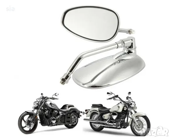 Огледала за мотор, скутер, мотопед, чопър, 10 мм, БС02, снимка 4 - Части - 49474455