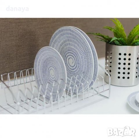 3438 Метален сушилник за чинии, 14 отделения, снимка 3 - Сушилници - 39144405