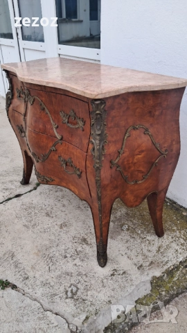 Скрин антикварен"Бомбе", снимка 2 - Скринове - 52533936