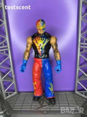 Екшън фигура WWE Rey Mysterio Mattel Elite играчка Рей Мистерио red & blue 619, снимка 11 - Колекции - 49513410