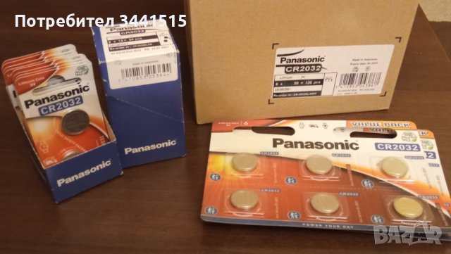 Литиева батерия Panasonic Lithium CR2032, 2032, DL2032 3V , снимка 2 - Друга електроника - 43765740