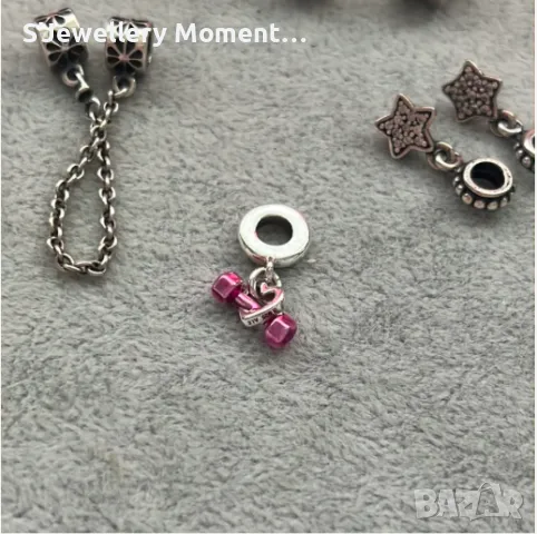 Сребърен талисман за гривни Пандора "Обичам да спортувам" , снимка 4 - Гривни - 49518343