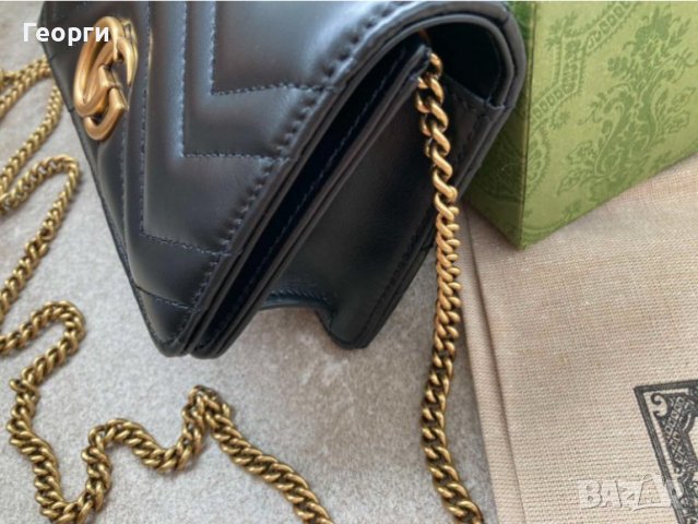 Gucci коженa мини Beloved чанта Гучи Златно Gold GG лого Made in Italy, снимка 10 - Чанти - 38410508
