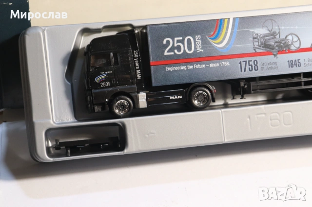 HERPA H0 1/87 MAN KАМИОН МОДЕЛ КОЛИЧКА TIR, снимка 3 - Колекции - 53493486