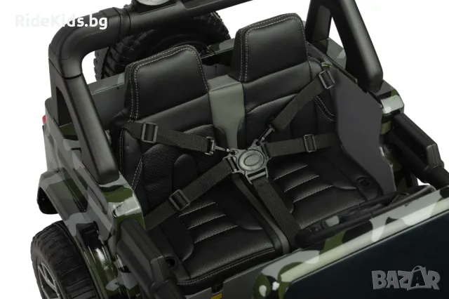 Офроуд акумулаторен автомобил  JEEP RUBICON Камофлаж– 4x4, до 35кг., с дистанционно и LED,, снимка 10 - Детски велосипеди, триколки и коли - 50099656