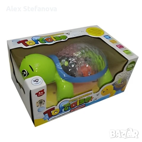 Щастлива костенурка – Детска интерактивна играчка с 3D светлини, музика и проекция, снимка 1